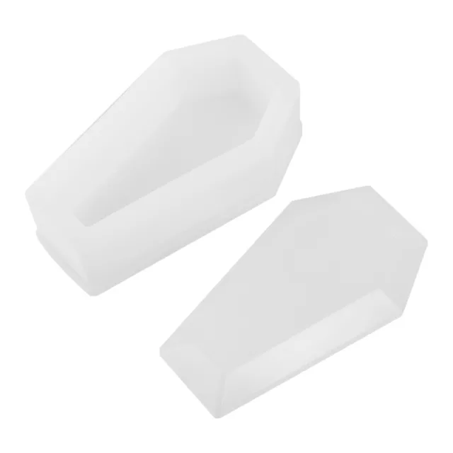 White Halloween Coffin Crystal Glue Mold Resin Jewelry Casting Molds