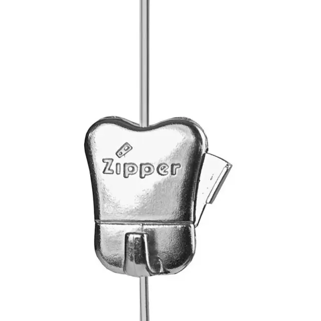 Crochets à tableaux ZIPPER, charge utile jusqu'à 10 kg, pour rails galerie