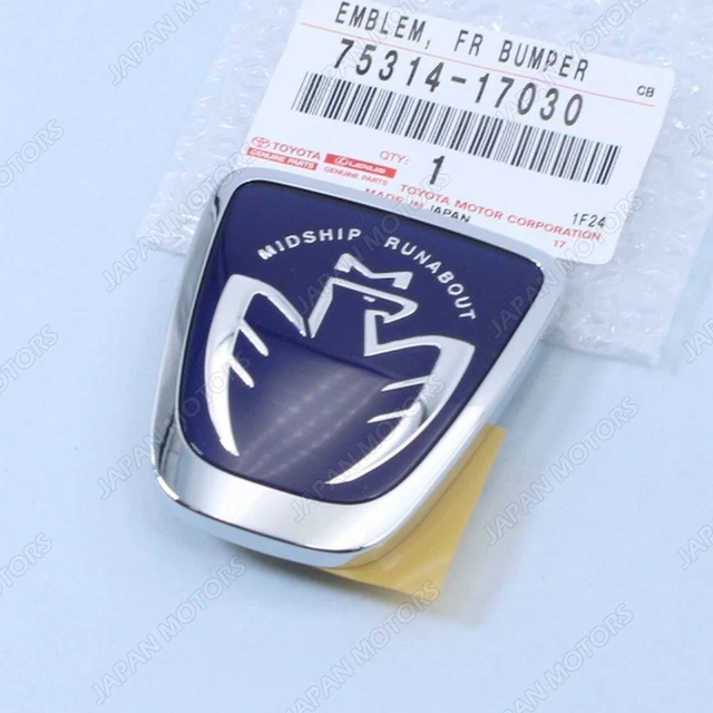 New  JDM Toyota 2000 - 2005 MR2  Spyder MIDSHIP RUNABOUT Blue Emblem 75314-17030