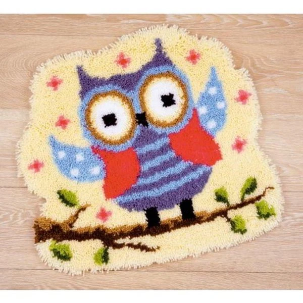 Vervaco Atador Alfombra" Gracioso Búho " Con Hilo 55x50 CM Impreso PN-0145671