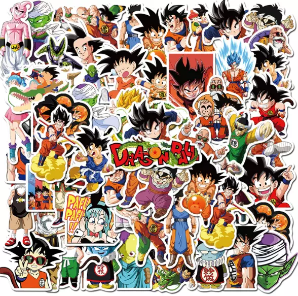 RANDOM ANIME STICKERS Dragon Ball Z Goku Decals, Scrapbook (Set of 10 ...