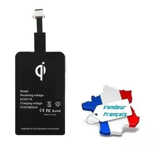 Patch Récepteur Qi Induction sans fil Connexion Type C