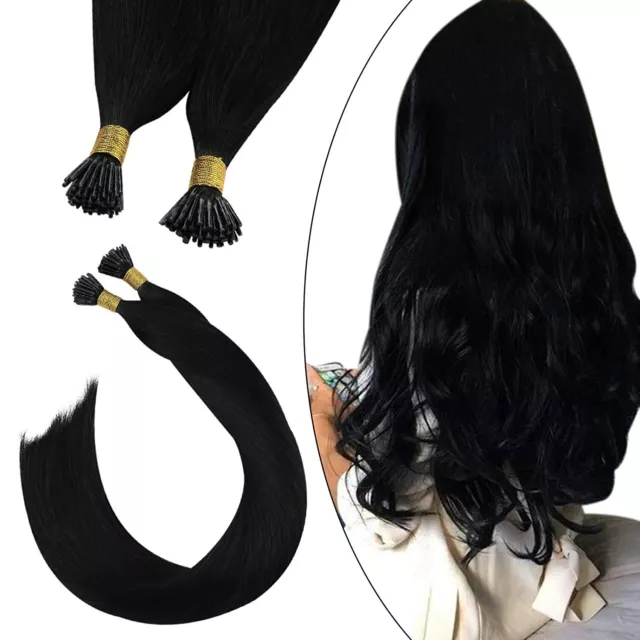 18"-32" bacchetta diritta veri Remy capelli umani mi-punta nelle estensioni 100g