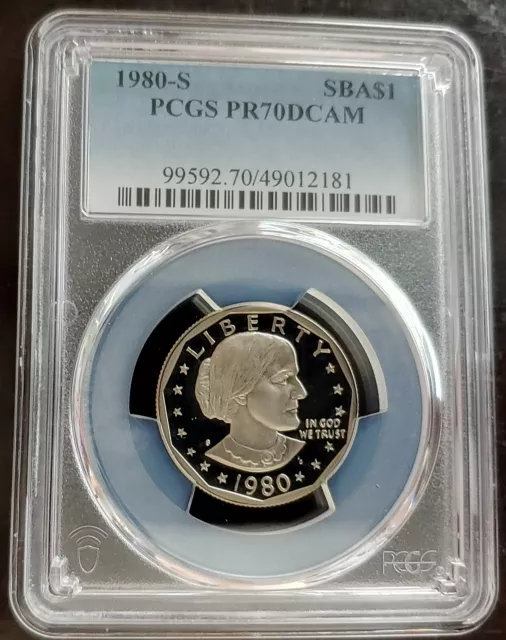 1980-S $1 Pcgs Pr70Dcam Susan B Anthony Top Registry Sba United States Dollar