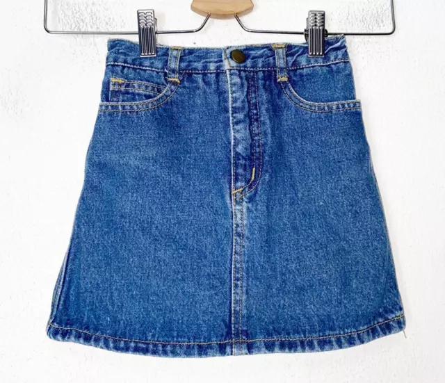 VINTAGE 90S GUESS Blue Denim Skirt Girls Size 6 $25.00 - PicClick