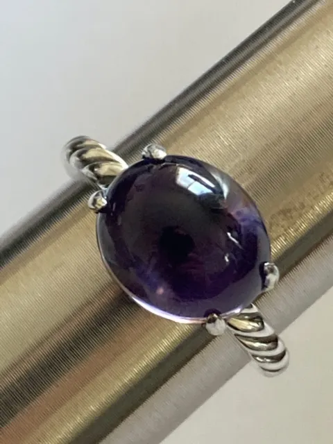 Used DAVID YURMAN Cable Color Classic Ring Cabochon  Amethyst 8