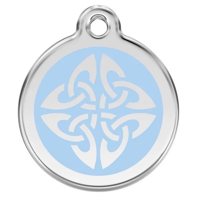 RedDingo Médaille pour Chiens Individuelle Gravure Tribale Flèches Bleu Clair