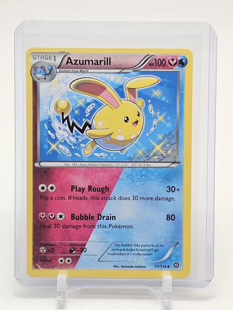 azumarill shiny pokemon card - XY - Steam Siege - (Reverse Holo) you may flip a coin Azumarill (EX Delta Species 114/113)