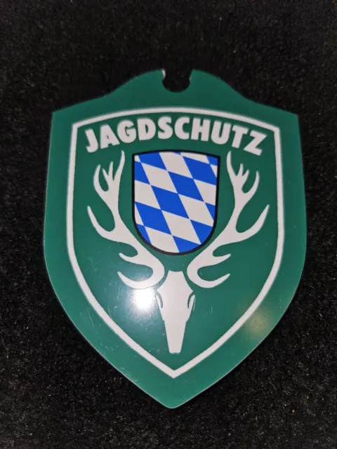 JAGDSCHUTZ BAYERN Schild für Windschutzscheibe  EINSATZSCHILD Ohne Saugnapf