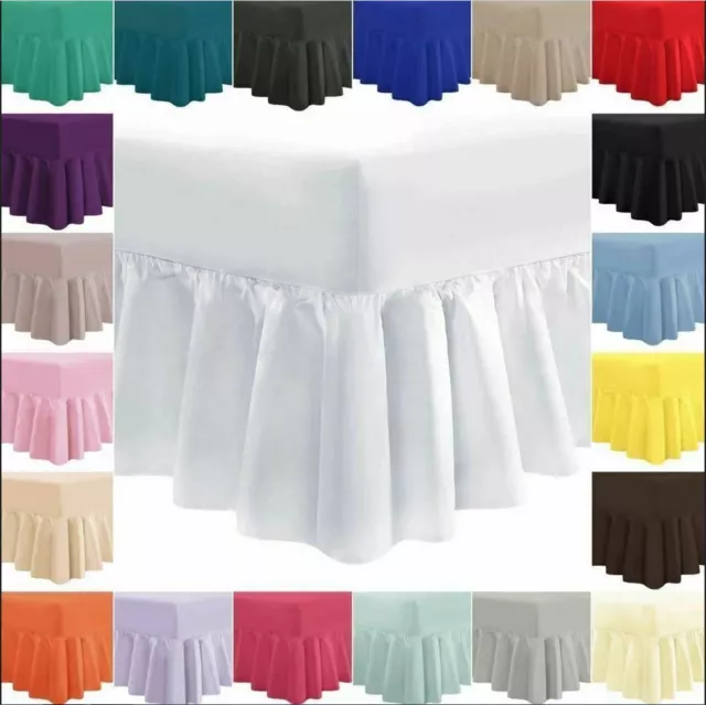 Extra Deep Fitted Valance Sheet Bed Sheets Single Double King Super King Size