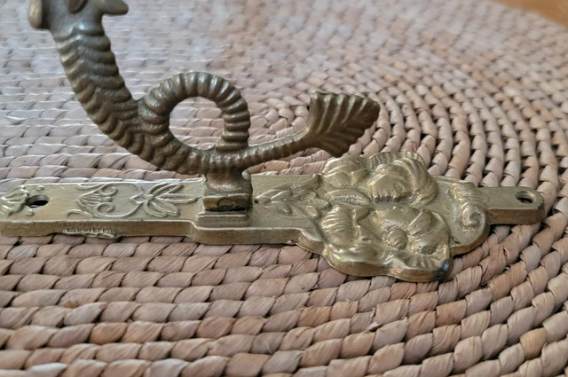 Vintage Brass Wall Hook, Hat Hook, Coat Hook - Dragon, Fish Style 10