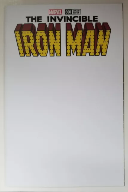 Invincible Iron Man #600 (Marvel Comics, 2018) Blank Sketch Variant Cover