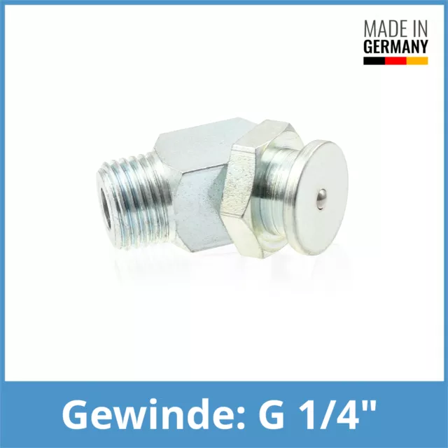 DIN 3404 M1 (Ø16mm) G 1/4" 45° Winkel-Flachschmiernippel Stahl verzinkt