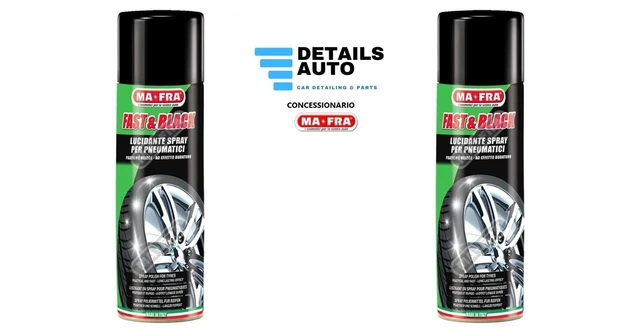 x2 Fast Black 500ml Lucidante per Pneumatici Mafra
