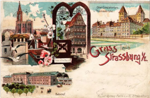 CPA AK STRASBOURG - STRASSBURG - Gare - Bahnhof - Ober-Consistorium (387427)