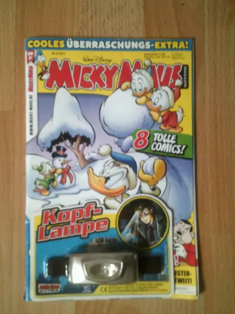 Micky Maus 1 von 2017 mit Beilage Kopflampe Walt Disney