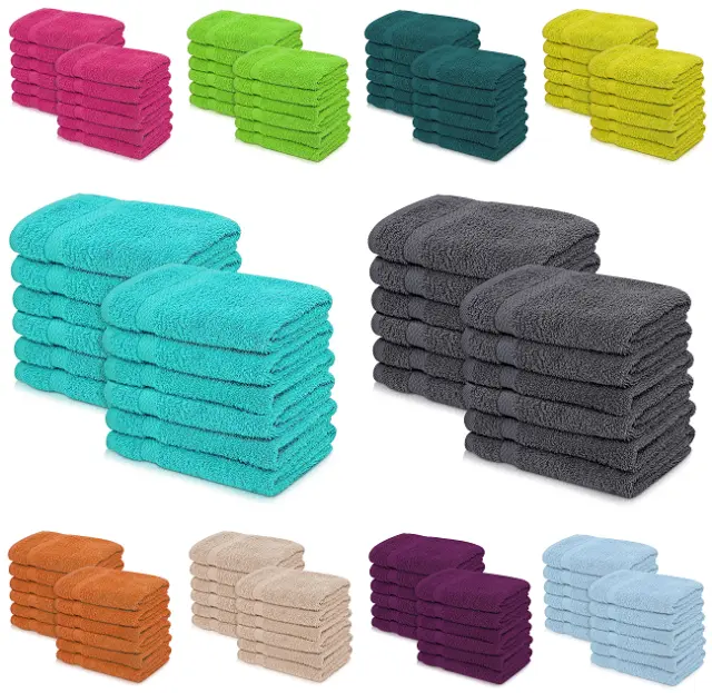 6 & 12 Pack Face Cloth Towels 100% Premium Cotton Super Soft Flannel Wash Cloths