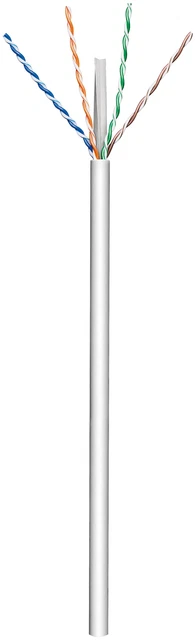 CAT 6 Installationskabel 4x2xAWG23/1 U/UTP; CAT 6 SOLID U/UTP GRAU CCA 305m