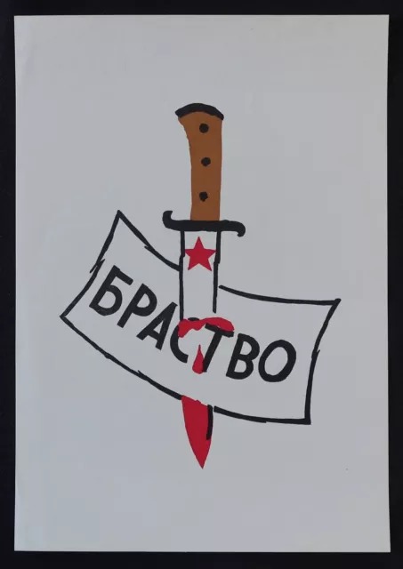 Affiche PRINTEMPS DE PRAGUE 1968 Fraternité 21x30cm original poster 190