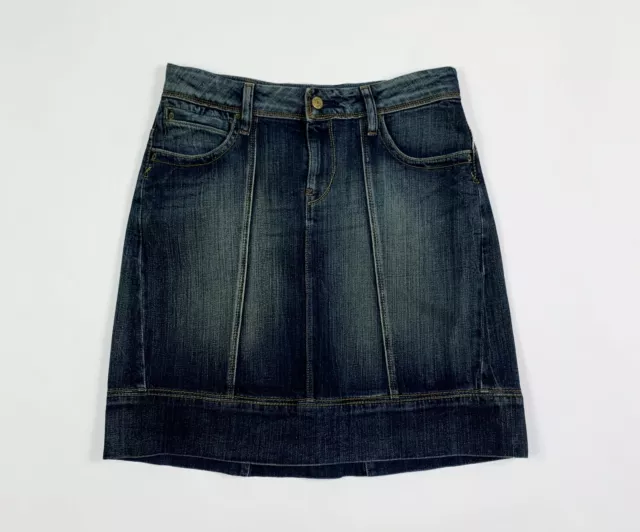 Levis 769 S jeans mini gonna donna usato minigonna blu denim hot wear T7413
