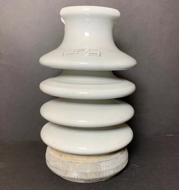 S LAPP 27 High Voltage 4 Tier Porcelain Insulator RARE mushroom style - 1983