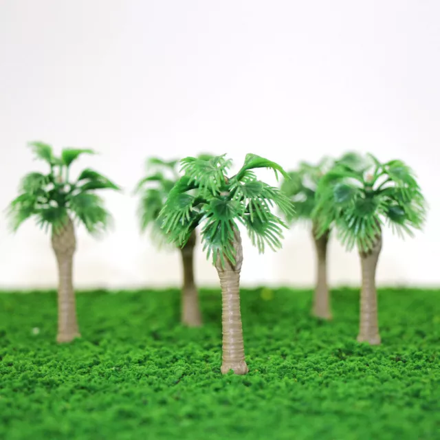 YS07 20pcs 3 inch Model Fan Palm Trees Model Layout Train Scale 1/100 TT HO NEW