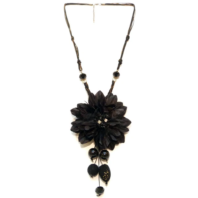 Collier Sautoir Multirang Couleur Ivoire - Thème Mariage - Matière Tissu - Neuf Sans Emballage - Fabriqué En France