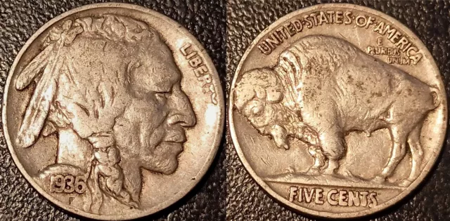 États-Unis - 5 cents Buffalo nickel 1936 ! KM#134