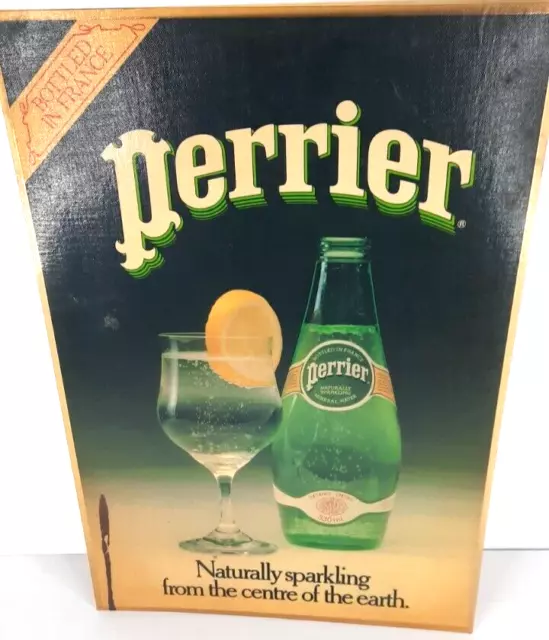 Perrier Sparkling Water Sign Cardboard And Plastic Sign 2