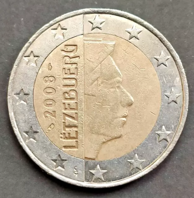 2 Euros Henri I Luxemburgo 2008 F Enrique (2000-presente) KM# 93, Schön# 90