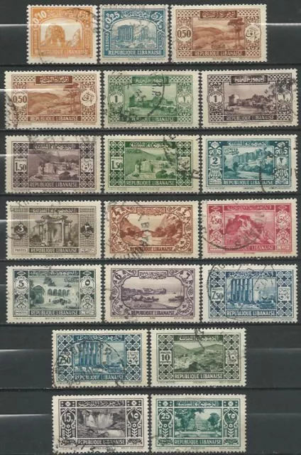 Liban Lebanon 1930 used Mi.165/83 Freimarken Definitives Landschaften [ge458]