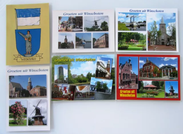 6 x WINSCHOTEN AK Postkarten Lot HOLLAND Niederlande Postcards Ansichtskarten