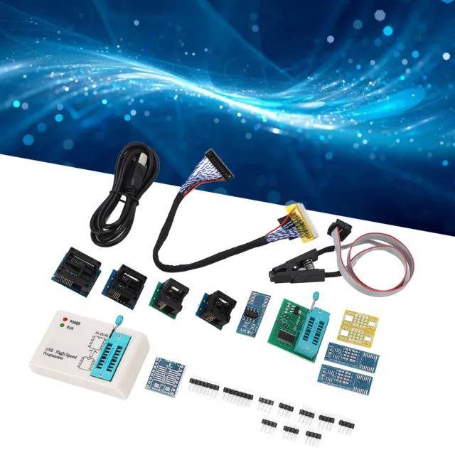 *⊹Flash Programmer With 12 Adapters High Speed SPI BIOS Chip USB Programming Kit