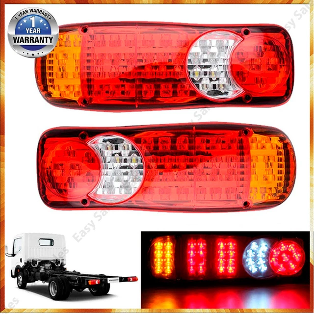 2 Feux Arrière LED 12V Pour Camion, Remorque, Fourgon – 19 LEDs, Multicolore, Autonet