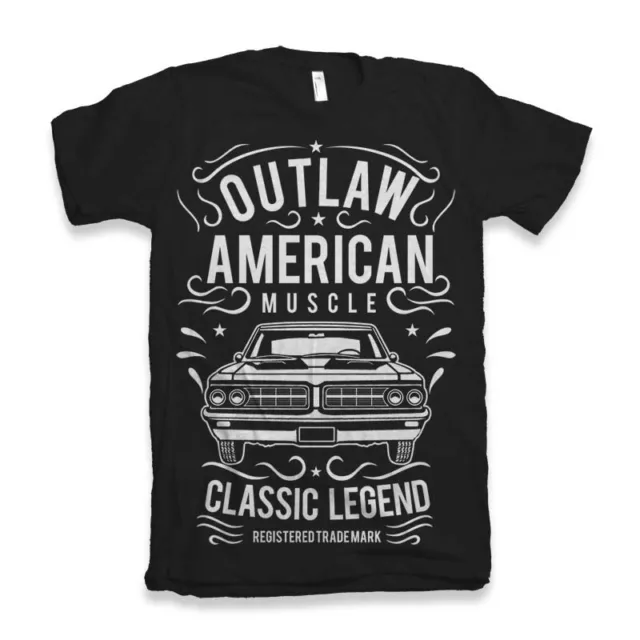 Shirt Muscle T Outlaw American Mens Hot Rod Cars Speed Power Hotrod Classic