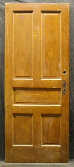 31.5"x79" Antique Vintage Old Salvaged SOLID Wood Wooden Interior Doors 5 Panels