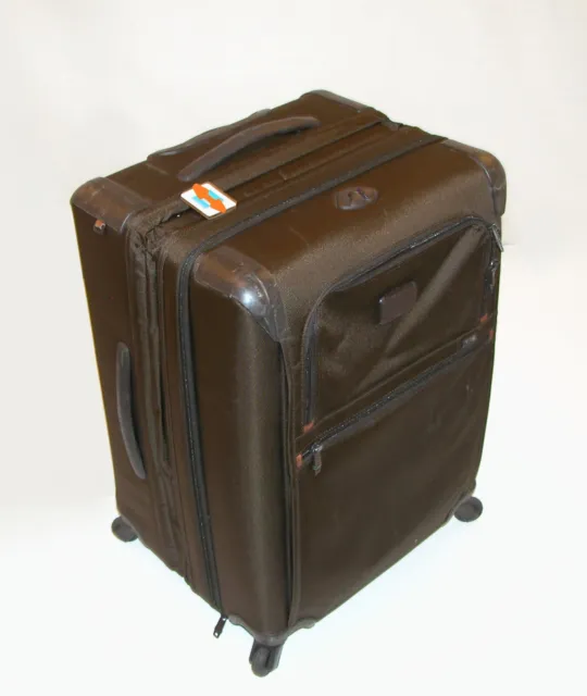 TUMI Alpha 2 Short Trip 26" Expandable 4 Wheeled Spinner ~22064 Brown *Ret: $875 3