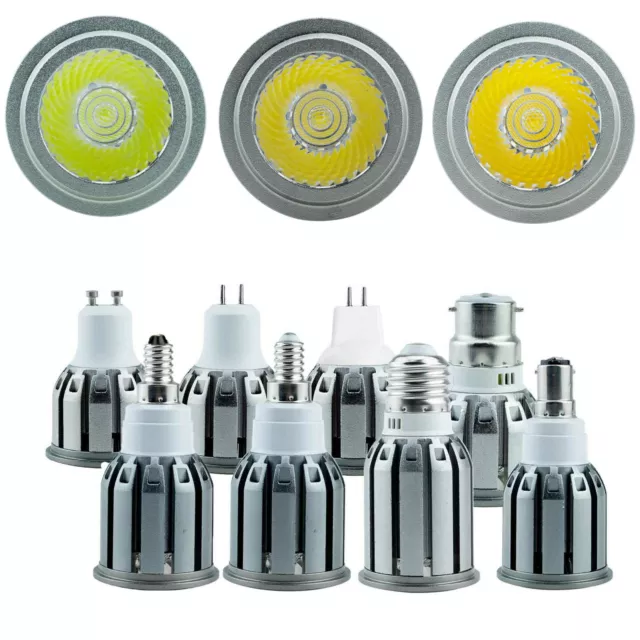 7W 9W 12W MR16 GU10 Dimmable LED Spotlight E27 E14 COB Bulb Light 220V 12V Lamps