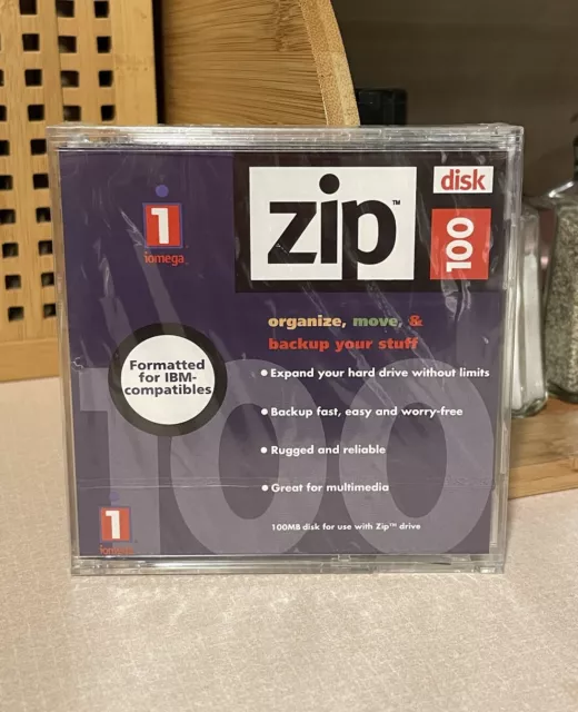 Iomega ZIP 100 MB Disks IBM-Compatible use with Zip Drive Data Backup Storage