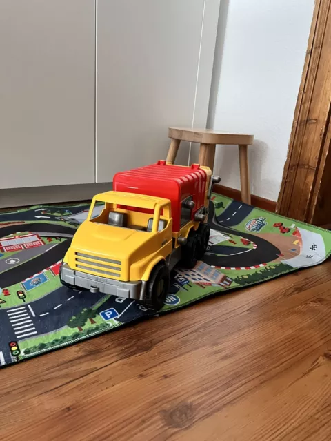 Wader 46cm Spielzeug LKW Müllwagen Spielzeugauto Sandfahrzeug Müllauto Lastwagen