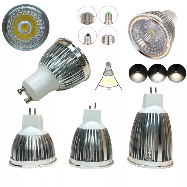 Dimmable 6W 9W 12W LED Maïs Spot Ampoules GU10 MR16 E27 E14 220V 12V 24V Lampes
