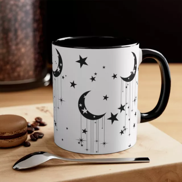 Celestial Crescent Moon Mug Moon Coffee Mug Moon Pottery Mug Witchy Mug Crescent
