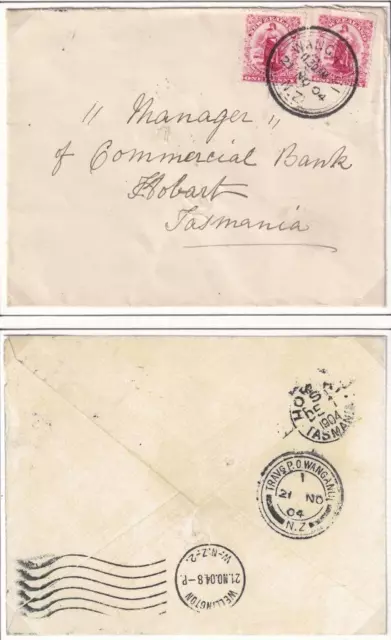 New Zealand Son Universal Postal Union Wanganui-Hobart Tasmania Travelling Po