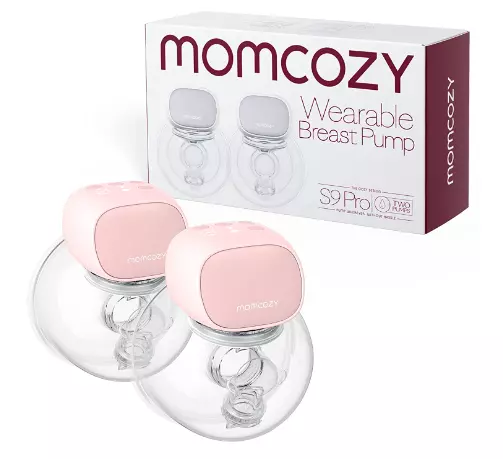 Momcozy S9 Pro Wearable Electric Breast Pump 2 Pack Gray - 2 Modes & 9 Levels