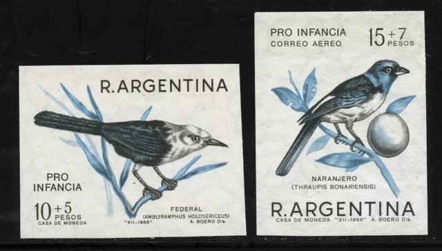 Argentina 1967 Birds Children's Aid Sample Prints 952-953 U Untamed MNH / 454