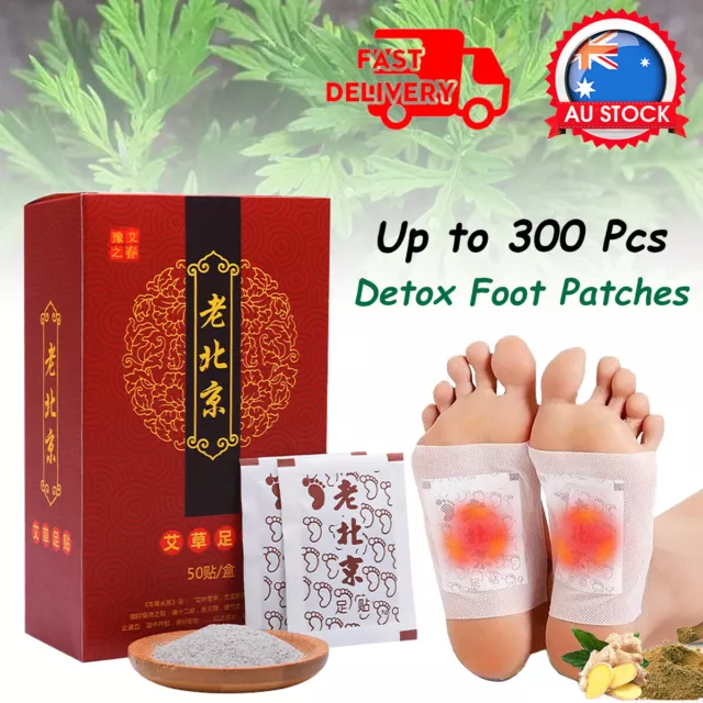 Upto300 Pack Detox Foot Patches Pads Natural Plant Toxin Removal Sticky Adhesive