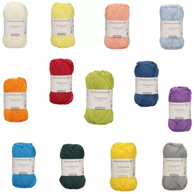 50g (35,80€/kg) Schachenmayr CATANIA - Baumwolle - häkeln stricken - ABVERKAUF