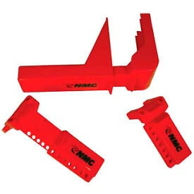 NMC Ball Valve Lockout, Fits 3/8" - 1-1/4" Dia. Valves, Red National Marker
