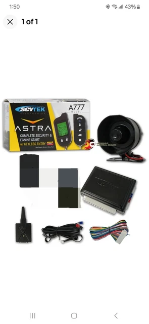 CAR ALARM SCYTEK A777 2 Way Remote Control Security System Anti
