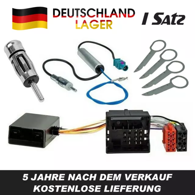 Auto Radio Adapter Kabel SET Quadlock Fakra DIN ISO Antenne für VW Focus